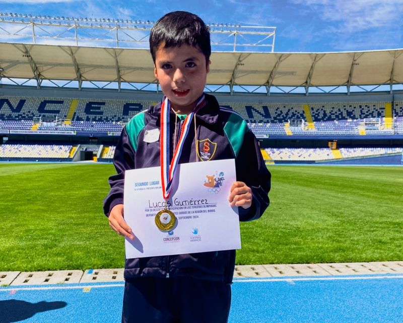 Lucas Gutiérrez representa al Colegio Salesiano en las III Olimpiadas de Estudiantes Sordos